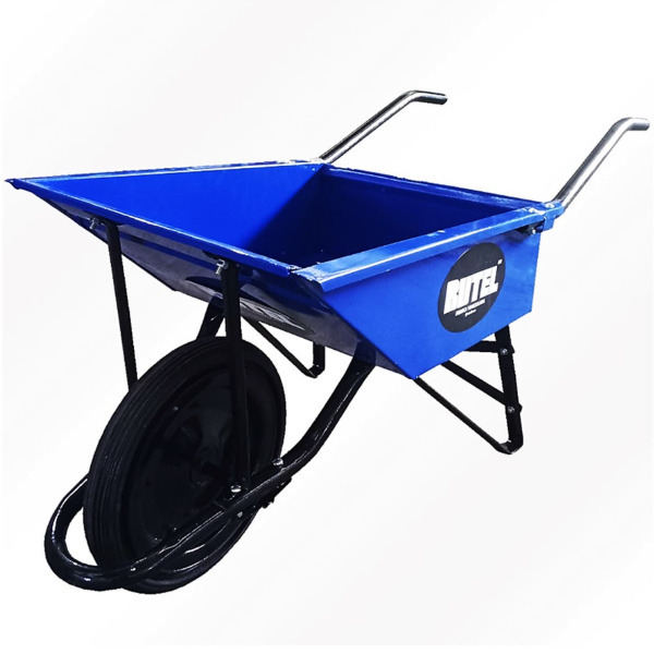 Carretilla construcción ruedas macizas guerrera 110 litros - Imagen 1