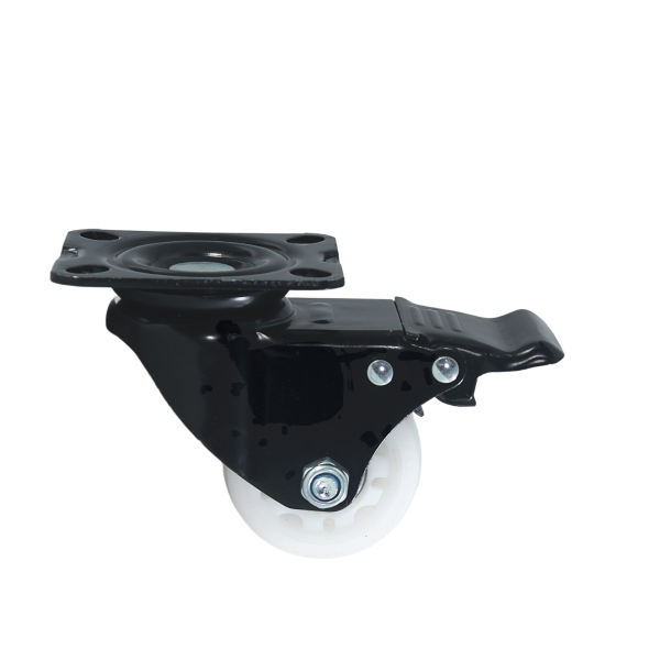 ROTCF3PPB Rueda giratoria con freno de polipropileno blanca 3plg (rotarven) - Imagen 1