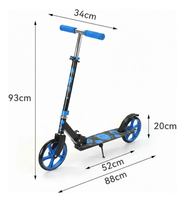 Monopatín Scooter Niño Adolescente Metálica 100kg Ajustable - Imagen 7