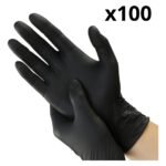 Guantes Nitrilo Negro Caja 100 Unidades Talla S M L