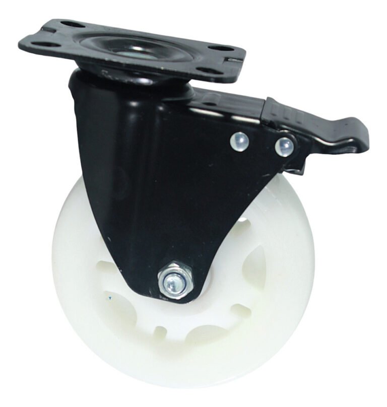 602918-MLV91746848945_092025 Rueda Giratoria Freno 6pLG Industrial Mueble Acero 330kg - Imagen 1