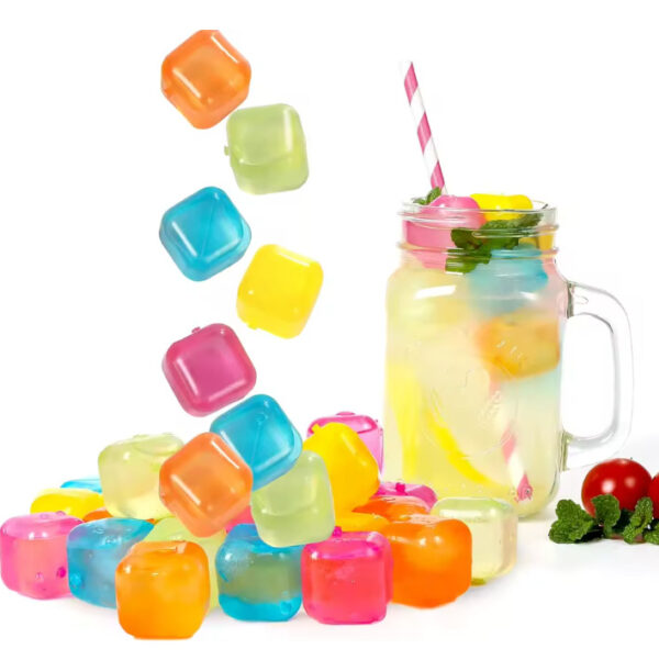 Cubo De Hielo De Plástico Reutilizable Bebidas Frío 20und - Imagen 1