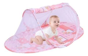 Mosquitero Portátil Ovalado Plegable Bebes Cuna Siesta
