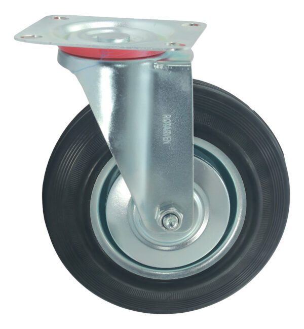 Rueda Continental Industrial Giratoria 8 PuLG C/ Base 150kg - Imagen 1