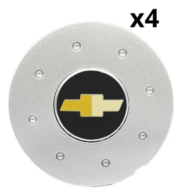 Tapa Centro Rin Aveo Chevrolet Taza 2006 Al 2010 Pack X4 - Imagen 1