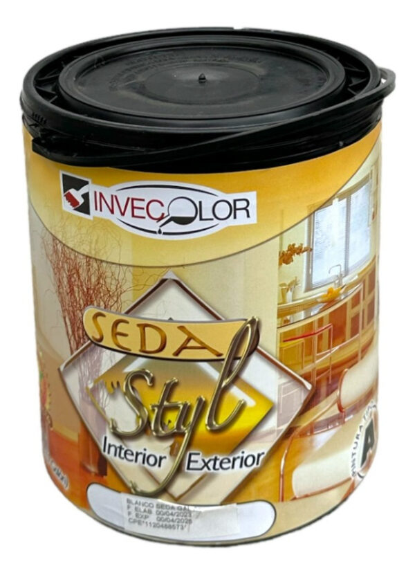 Pintura Blanco Brillante Lavable Galón Clase A Seda Styl - Imagen 1