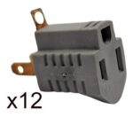 Adaptador Taladro 3 A 2 Pines Convertidor Enchufe 12unidades