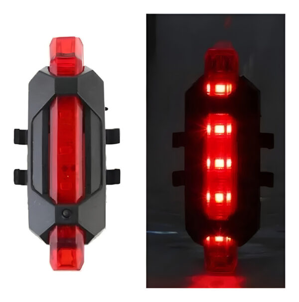 Kit Linterna Luces Luz Led Para Bicicleta Recargable Usb - Imagen 3