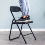 Silla Metálica Plegable Resistente Acolchada Portátil - Imagen 6