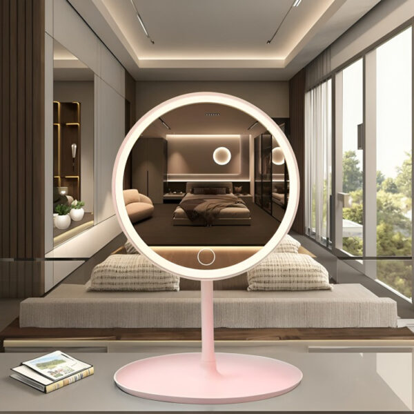 Espejo Luces Led Táctil Maquillaje Touch Portátil Con Base - Imagen 6