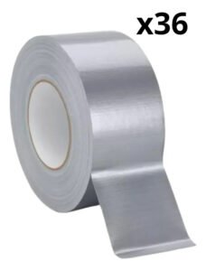 Cinta Teipe Tirro Plomo Gris 30mt X 5cm Bulto De 36pcs