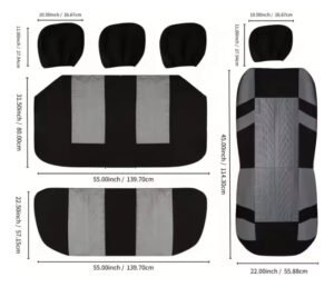 Forro De Asiento Universal Para Vehículo Negro Carro Negro - Imagen 3