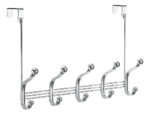 Perchero Metálico Para Colgar Acero Inoxidable 5 Ganchos