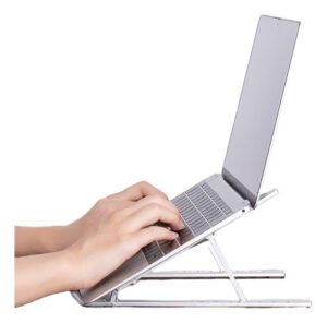 Base Laptop Metálica Plegable Soporte Mesa Ajustable Tablet - Imagen 2