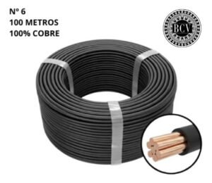 Cable N° 6 Thw Awg Pvc 100% Cobre 600v 75°c 100mts