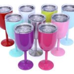 Copa De Acero Inoxidable Térmica Tapa Antiderrame Vino 12oz