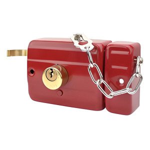 Cerradura Sobreponer Metálica 3 Llaves Cilindro Fijo Cadena