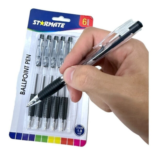 Bolígrafo Lapicero De 24 Und Negro 1.0mm Marca Starmate Usa - Imagen 2