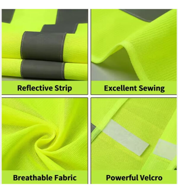 Chaleco Reflectivo Tipo Poliéster Seguridad Vial Con Cierre - Imagen 3