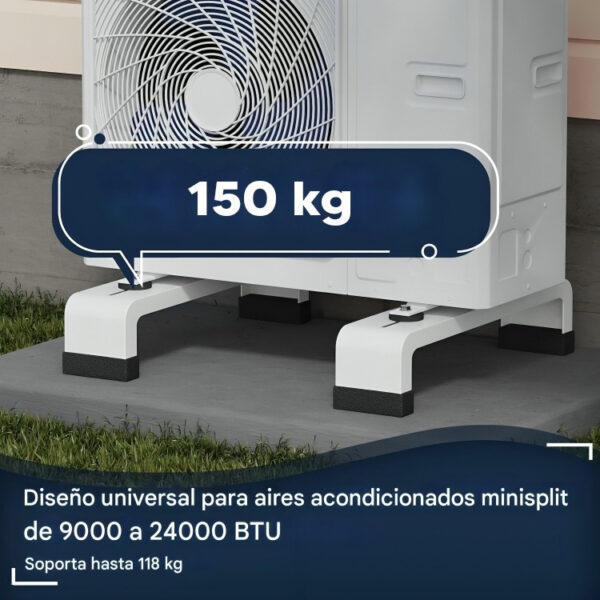 Base Piso Aire Lotus 150kg Gris Oscuro 50x10x8 Cm - Imagen 3