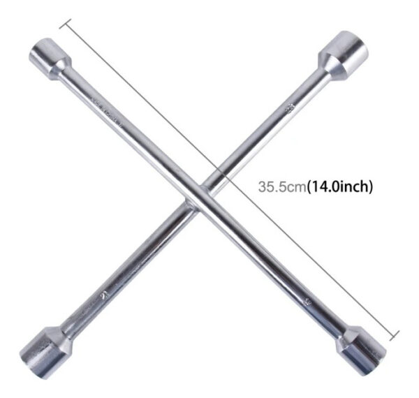 Llave Cruz 14 Pulgadas Universal Carro Camioneta 17-19-21-23 - Imagen 2