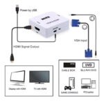Conector Convertidor Adaptador Vga2 A Hdmi 1080p - Imagen 2