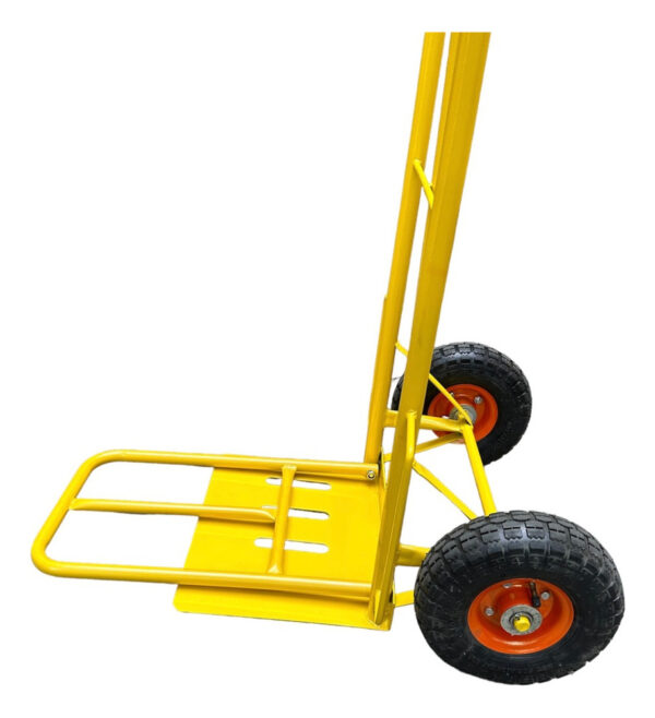 Carretilla Carrucha 2 Ruedas Macizas 10pLG Soporte De 180kg - Imagen 2