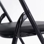 Silla Metálica Plegable Resistente Acolchada Portátil - Imagen 5