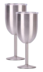 Copa De Acero Inoxidable Térmica Tapa Antiderrame Vino 12oz - Imagen 8