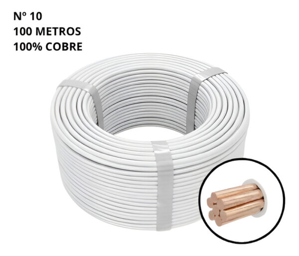 Cable N° 10 Thw Awg Pvc 100% Cobre 600v 75°c 100mts - Imagen 4