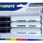 Marcador Acrílico Pizarra Clases Color Negro 3 Unidades