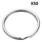 Llavero Llave Argolla Aro Plateado X 50 Unidades