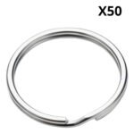 Llavero Llave Argolla Aro Plateado X 50 Unidades