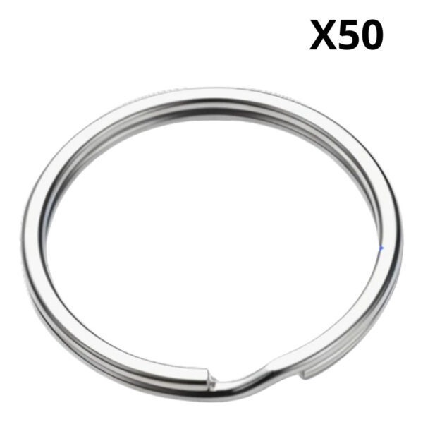 Llavero Llave Argolla Aro Plateado X 50 Unidades - Imagen 1