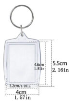 Llaveros Acrílicos Porta Fotos Rectangular Publicidad X 24u - Imagen 4