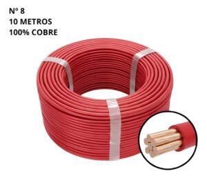 Cable N° 8 Thw Awg Pvc 100% Cobre 600v 75°c X 10mts - Imagen 3