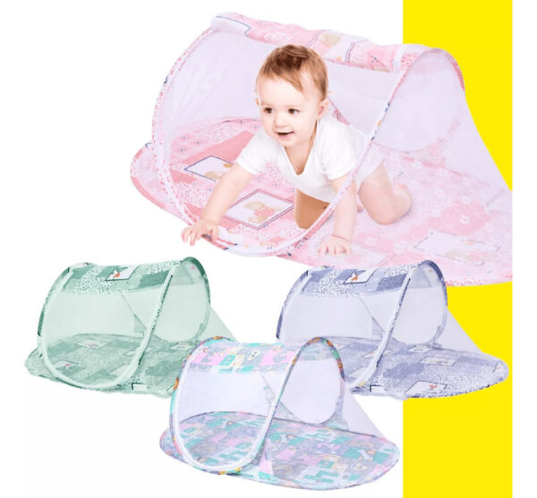 Mosquitero Portátil Ovalado Plegable Bebes Cuna Siesta - Imagen 4