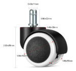 Rueda Silla Oficina Ejecutiva Repuesto Durabilidad X 5 Und - Imagen 3