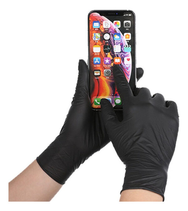 Guantes Nitrilo Negro Caja 100 Unidades Talla S M L - Imagen 5