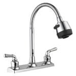 Grifo Llave Fregadero Lavaplato Cocina Acero Doble Mando