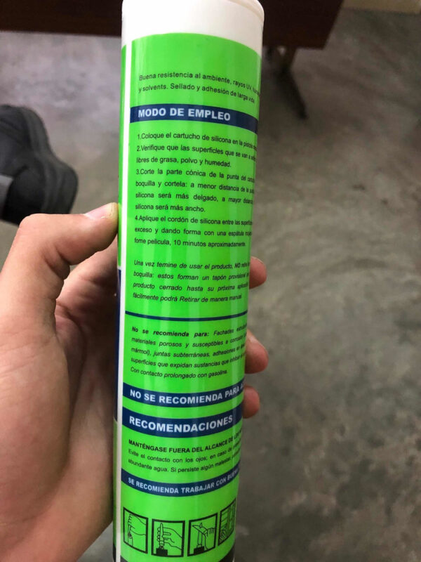 Silicon Sellante Transparente Antihongos Marca Q7 280m | Zio - Imagen 9