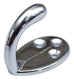 Gancho Para Ropa De Acero Para Pared Cromado X 2 Unidades - Imagen 2