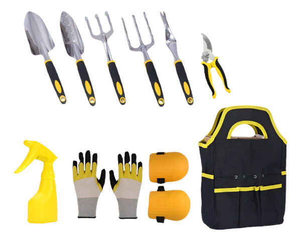 Kit Jardinería 10 Piezas Guantes Rodillera Herramienta Podar - Imagen 4