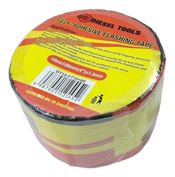 Cinta Teipe Tapa Gotera Impermeable Adhesiva 10mtx4plgx1.5mm - Imagen 5