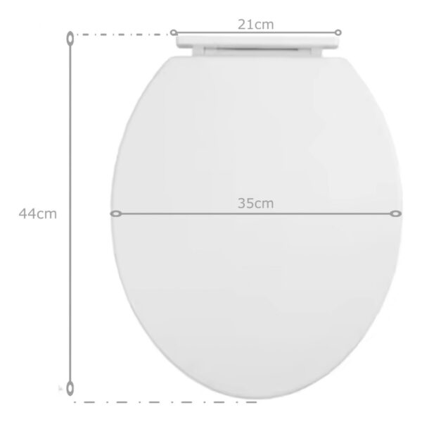 Tapa Asiento Poceta De Baño Sanitario Wc Plástico Resistente - Imagen 2