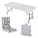 Mesa Rectangular Plegable Portátil Resistente 120x74x61cm - Imagen 2
