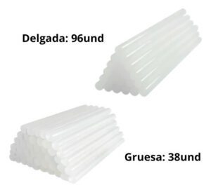 Barras De Silicón Gruesa (38und) Delgadas (96und) X 27cm - Imagen 4