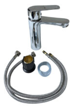 Griferia Grifo Llave Para Lavamano Monomando Acero - Imagen 2