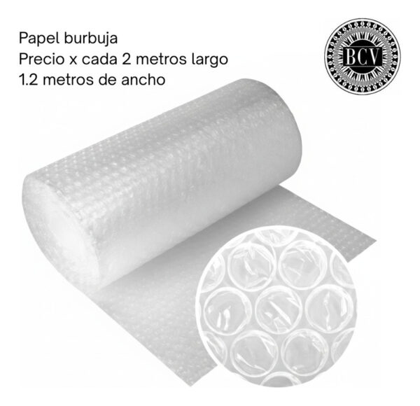 Papel Bobina Burbuja Air Pack Embalar Plástica De 2 Mts - Imagen 1