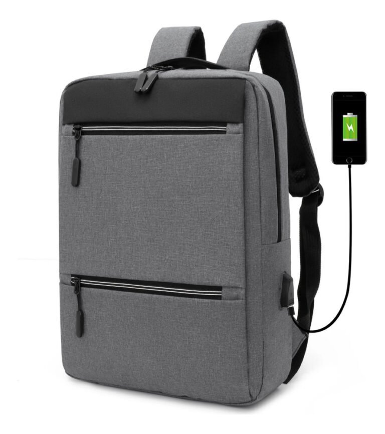 701926-MLV76400285554_052024 Bolso Mochila Morral Con Puerto Carga Usb Para Tablet Laptop - Imagen 1